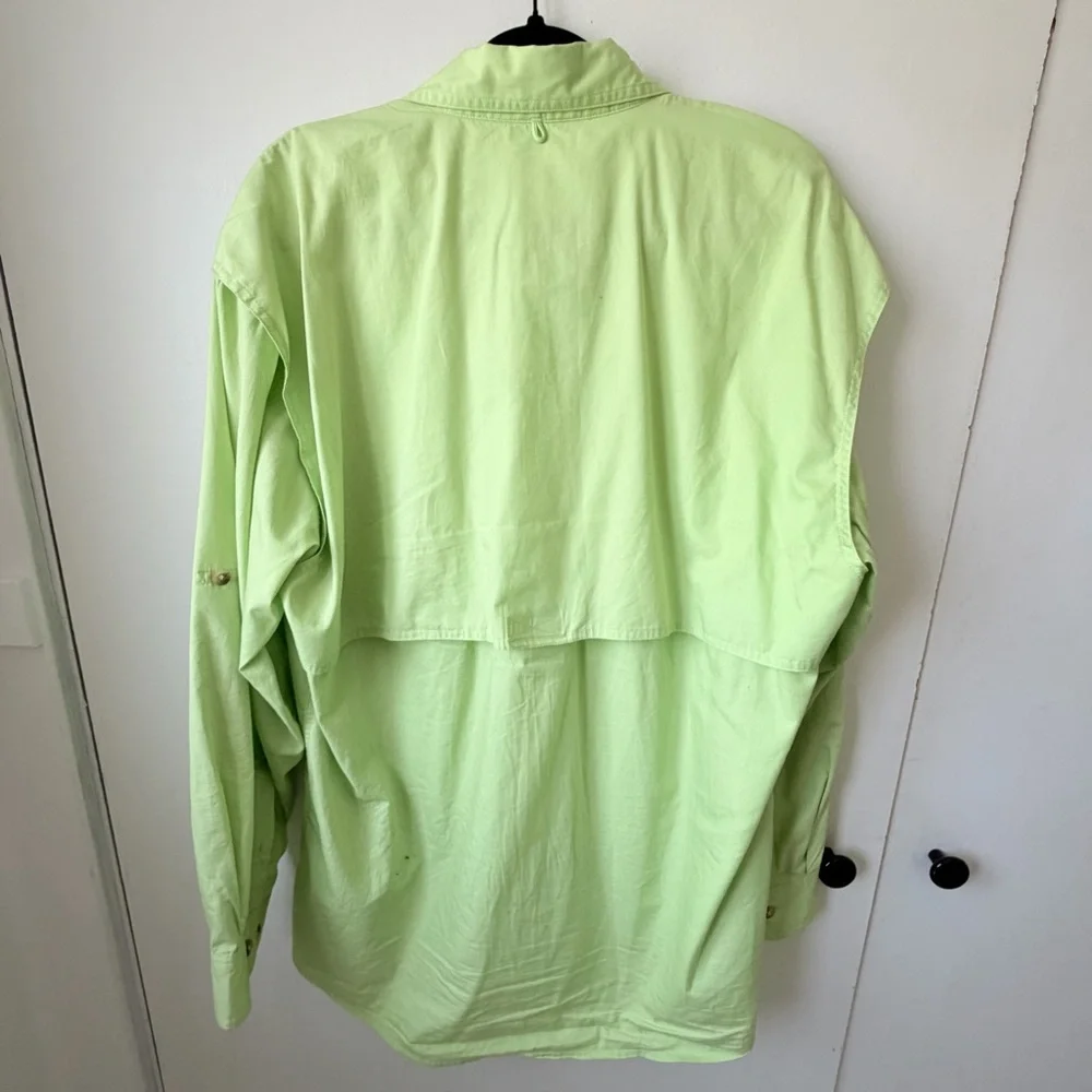 Magellan Lime Green Fishing Shirt Ventilated Long Sleeve Size L - Picture 3 of 11